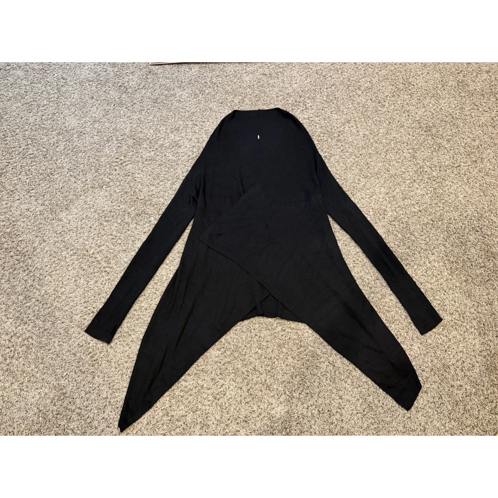 Lululemon Cardigan Womens Black Find Your Calm Wrap Sweater Silk Blend Minimal